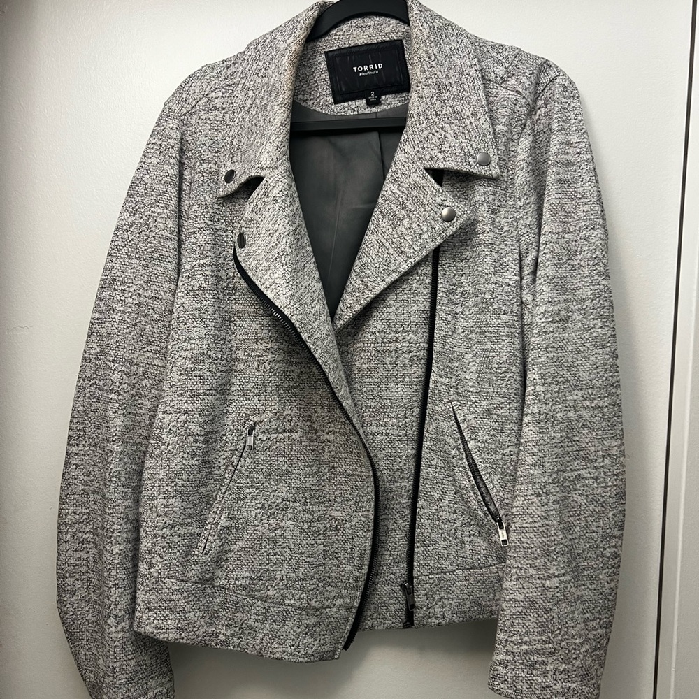 Torrid Tweed Stretch Moto Style Jacket